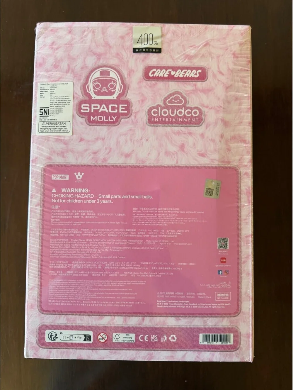 POP Mart Sweet Messages Bear 400% + 100 % Mega Space Molly - New open box